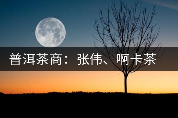 普洱茶商：張偉、啊卡茶葉有限責(zé)任公司總經(jīng)理