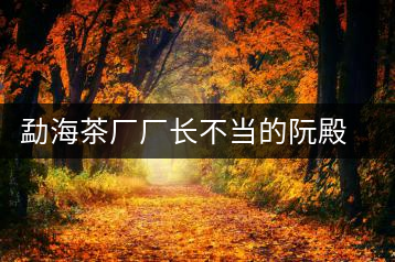 勐海茶廠廠長不當(dāng)?shù)娜畹钊? decoding=
