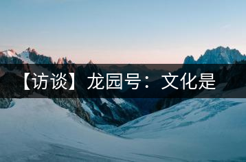 【訪談】龍園號(hào):文化是企業(yè)的根本生命力