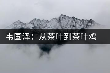 韋國澤:從茶葉到茶葉雞 覃塘毛尖茶三代傳承