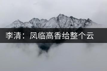 李清：鳳臨高香給整個云茶產業(yè)做廣告
