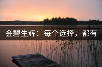 金碧生輝：每個選擇，都有選擇的理由