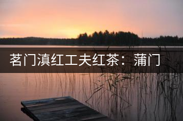茗門滇紅工夫紅茶：蒲門佳茗，伴您度秋