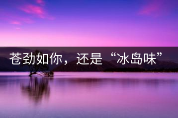 蒼勁如你，還是“冰島味”嗎？