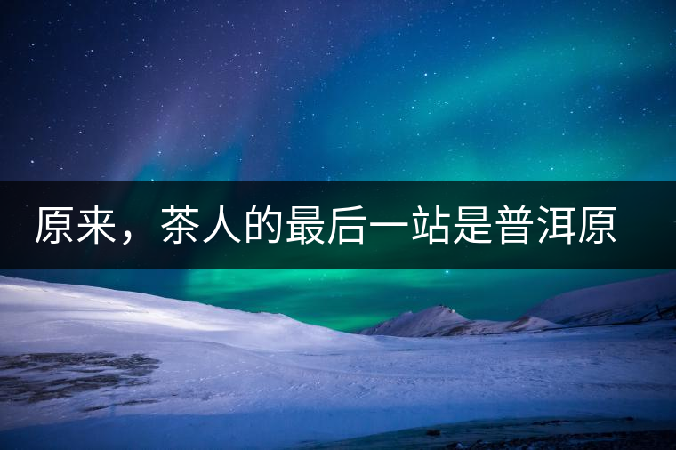 原來(lái)，茶人的最后一站是普洱原來(lái)，茶人的最后一站是普洱