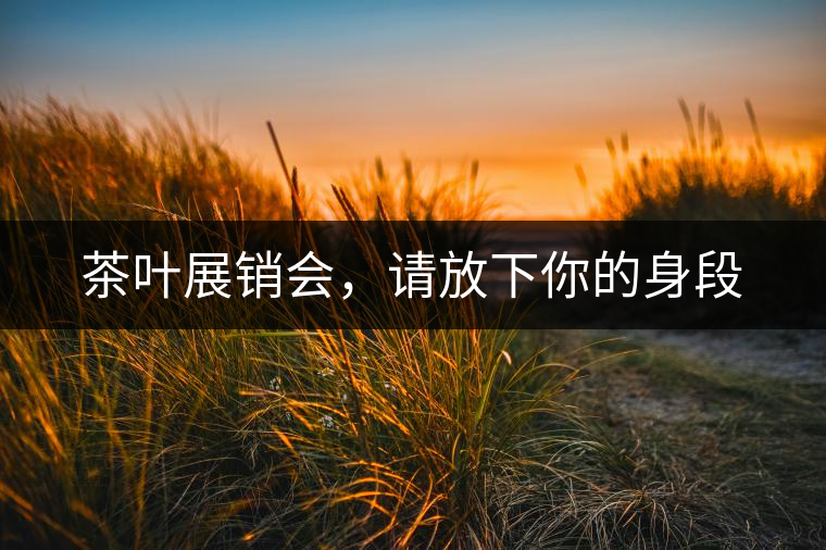 茶葉展銷會，請放下你的身段
