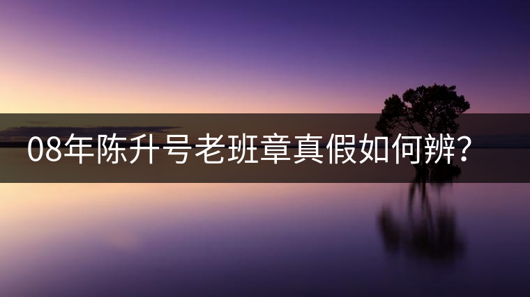 08年陳升號老班章真假如何辨？業(yè)內(nèi)人士教你這3點！