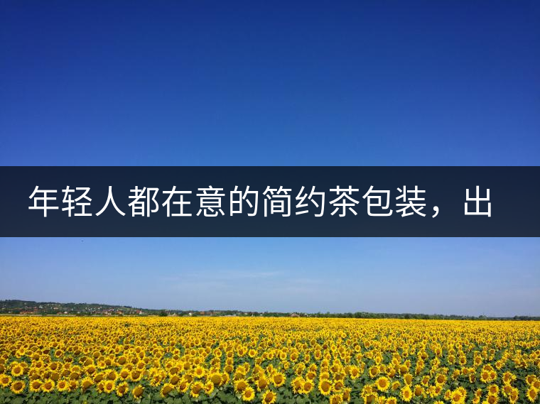 年輕人都在意的簡約茶包裝，出道顏值即巔峰的茶包裝可真好喝！