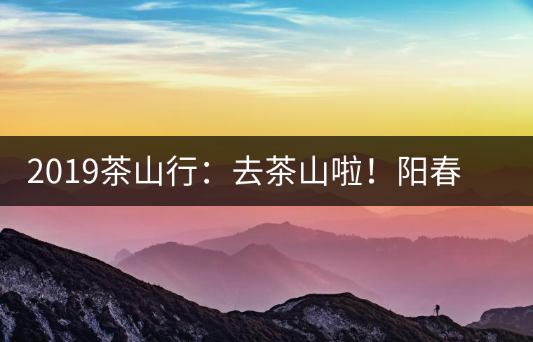 2019茶山行：去茶山啦！陽春三月，和南茗佳人一起上山喝好茶！