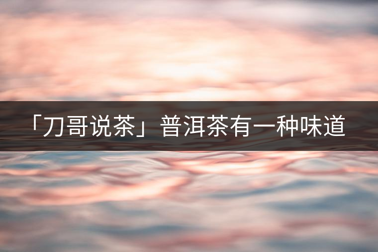 「刀哥說(shuō)茶」普洱茶有一種味道，只可意會(huì)不可言傳