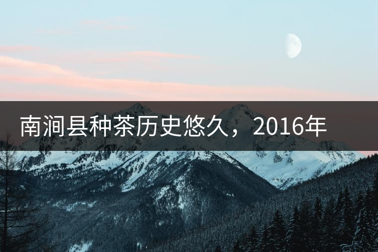南澗縣種茶歷史悠久，2016年被評為全國十大生態(tài)產(chǎn)茶縣
