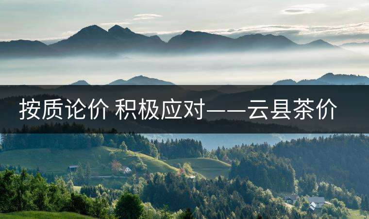 按質(zhì)論價 積極應(yīng)對——云縣茶價實(shí)現(xiàn)理性回歸