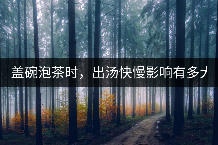 蓋碗泡茶時(shí)，出湯快慢影響有多大？