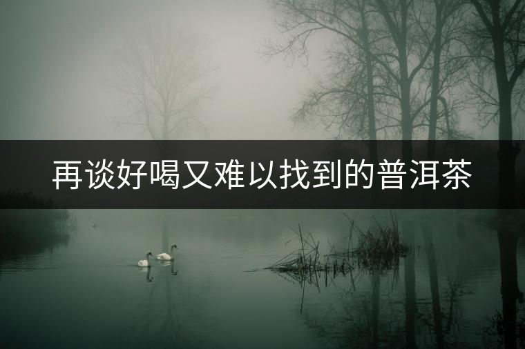 再談好喝又難以找到的普洱茶 再談好喝又難以找到的普洱茶