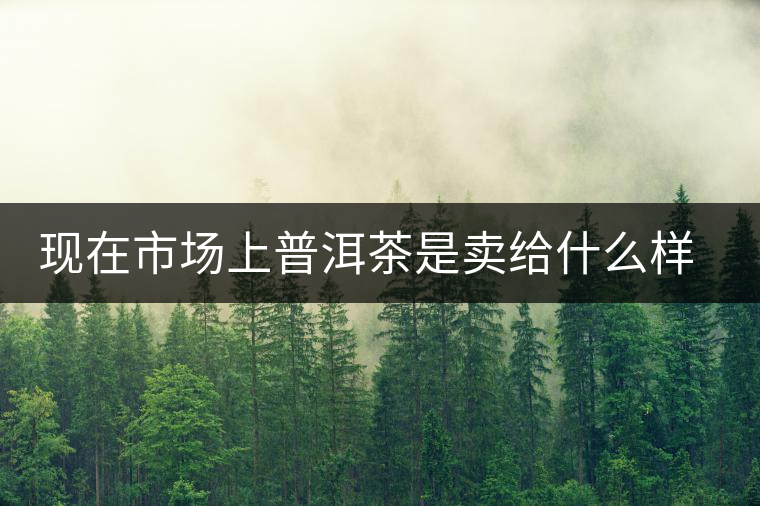 現(xiàn)在市場上普洱茶是賣給什么樣的消費(fèi)者？