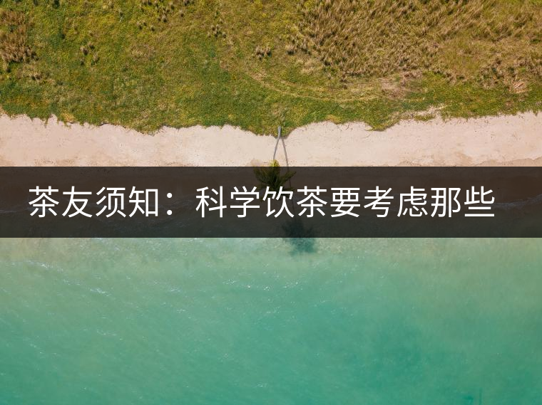 茶友須知：科學飲茶要考慮那些因素？