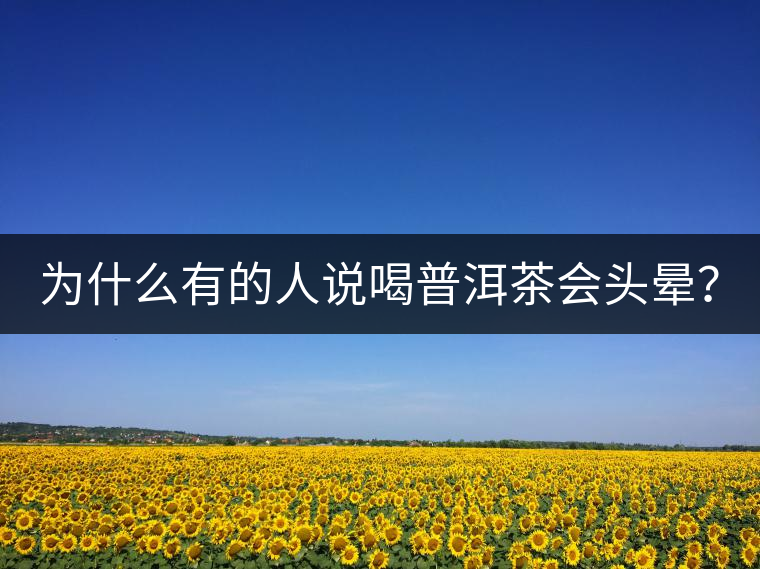 為什么有的人說(shuō)喝普洱茶會(huì)頭暈？