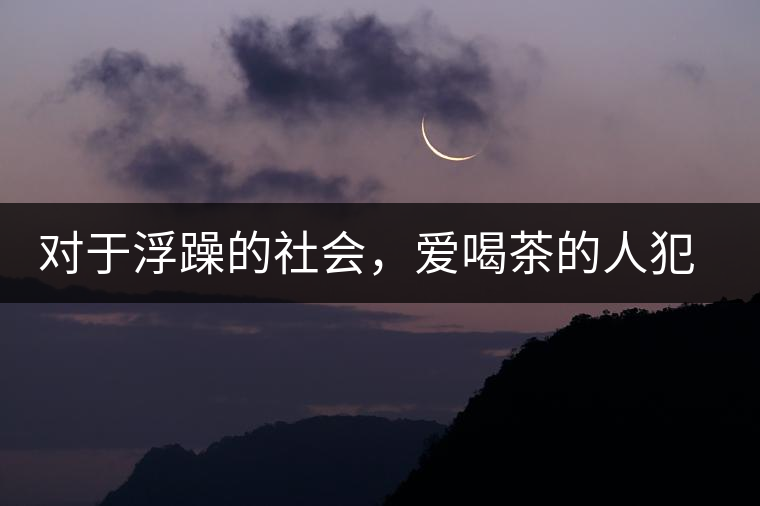 對(duì)于浮躁的社會(huì)，愛(ài)喝茶的人犯了種種罪行