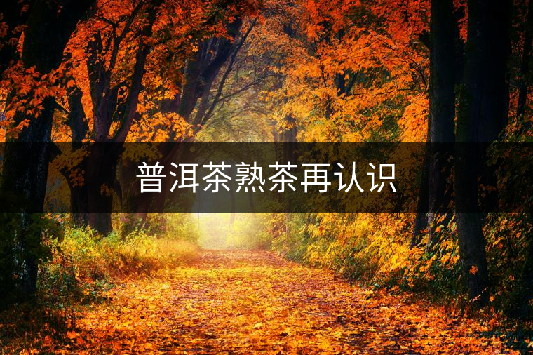 普洱茶熟茶再認識 普洱茶熟茶再認識