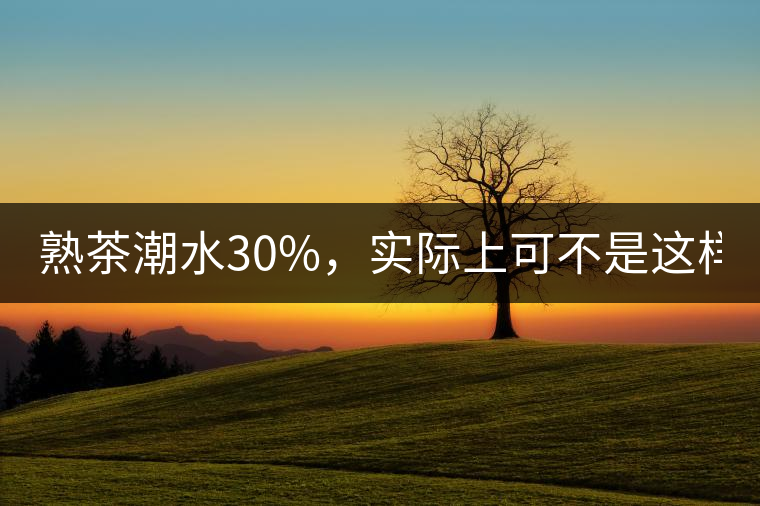 熟茶潮水30%，實(shí)際上可不是這樣！