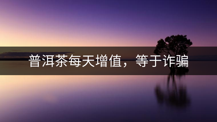 普洱茶每天增值，等于詐騙
