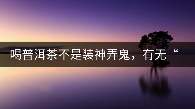 喝普洱茶不是裝神弄鬼，有無“茶氣”不要盲目崇拜