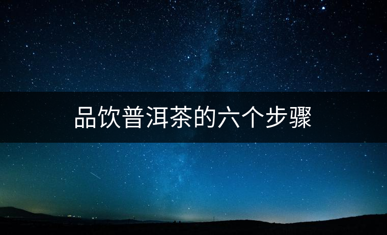 品飲普洱茶的六個步驟 品飲普洱茶的六個步驟