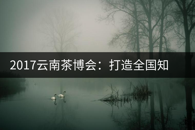 2017云南茶博會：打造全國知名紅茶品牌，擦亮“千年茶鄉(xiāng)”招牌