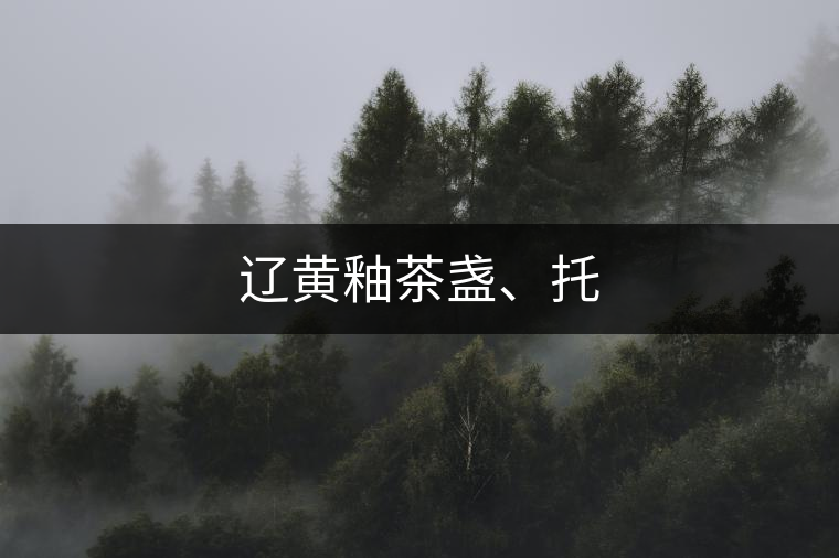 遼黃釉茶盞、托