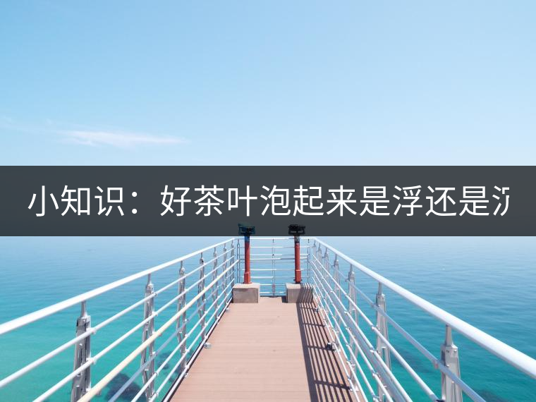 小知識(shí)：好茶葉泡起來(lái)是浮還是沉？