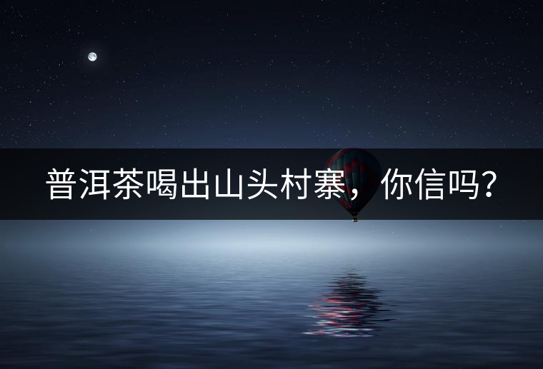 普洱茶喝出山頭村寨，你信嗎？