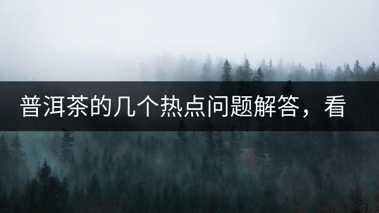普洱茶的幾個熱點問題解答，看完終于明白了！