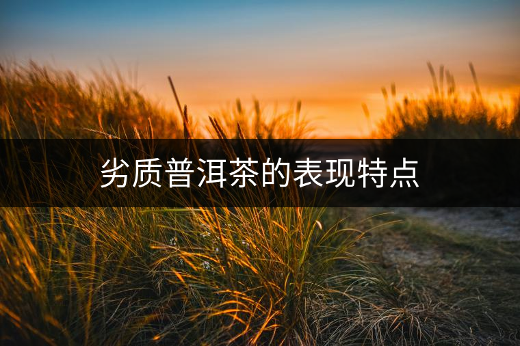 劣質(zhì)普洱茶的表現(xiàn)特點(diǎn)