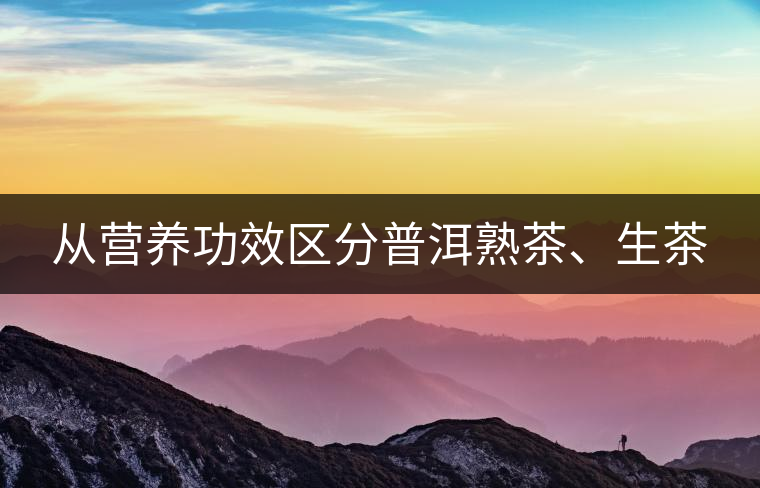 從營養(yǎng)功效區(qū)分普洱熟茶、生茶