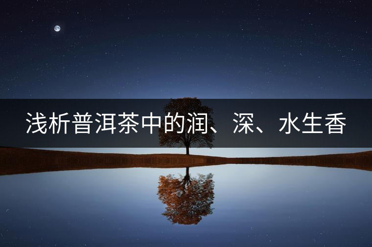 淺析普洱茶中的潤、深、水生香