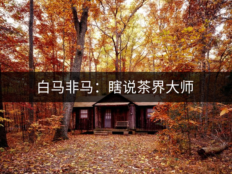 白馬非馬:瞎說(shuō)茶界大師 白馬非馬:瞎說(shuō)茶界大師