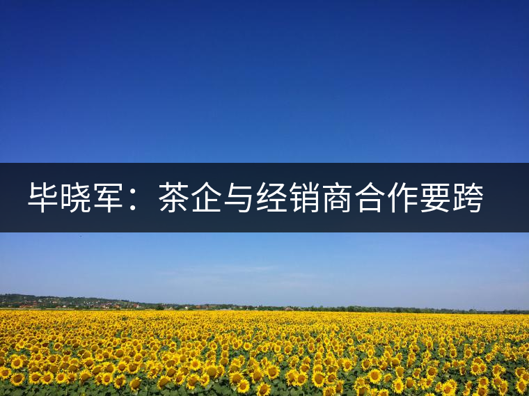 畢曉軍：茶企與經(jīng)銷商合作要跨越四道難關(guān)