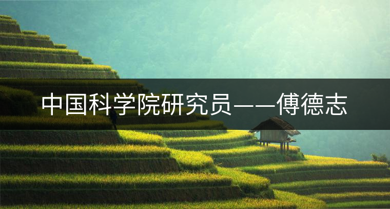 中國科學院研究員——傅德志