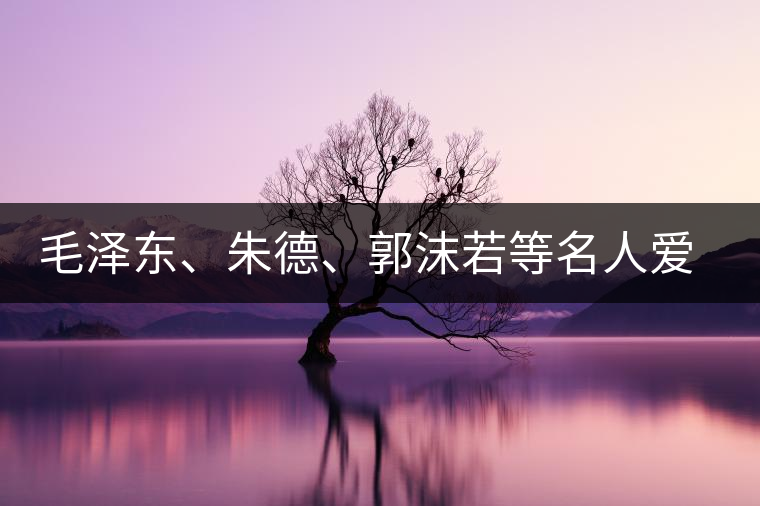 毛澤東、朱德、郭沫若等名人愛茶的種種故事