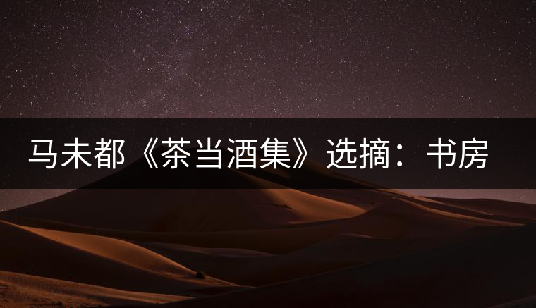 馬未都《茶當(dāng)酒集》選摘：書房之樂