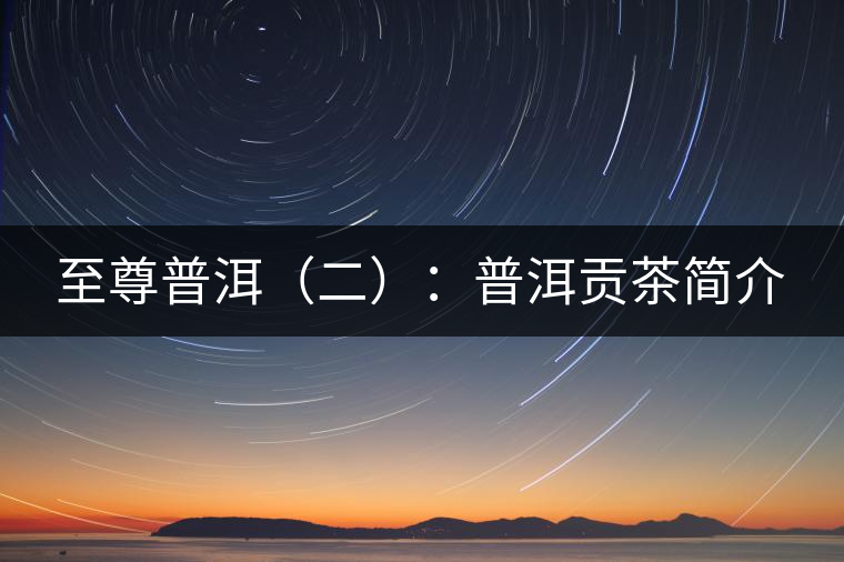 至尊普洱（二）：普洱貢茶簡介