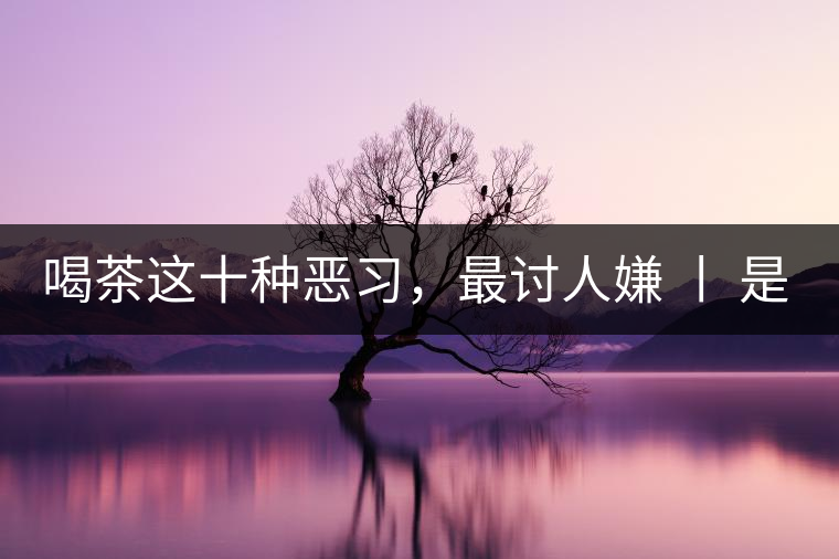 喝茶這十種惡習(xí)，最討人嫌 丨 是否同感？
