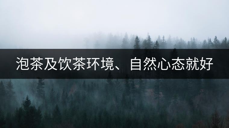 泡茶及飲茶環(huán)境、自然心態(tài)就好