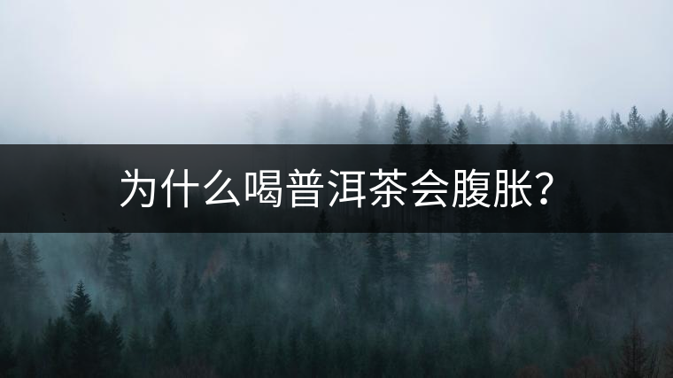 為什么喝普洱茶會腹脹？