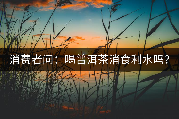 消費者問：喝普洱茶消食利水嗎？