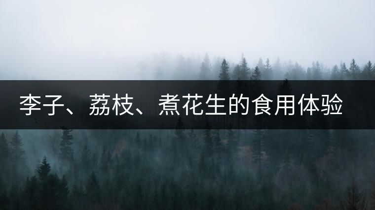 李子、荔枝、煮花生的食用體驗(yàn)來比對普洱茶的湯體口感