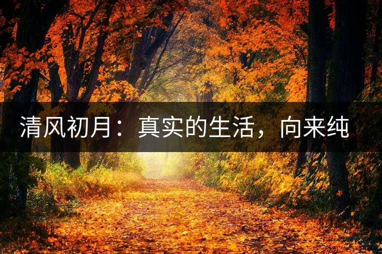 清風(fēng)初月：真實(shí)的生活，向來純簡