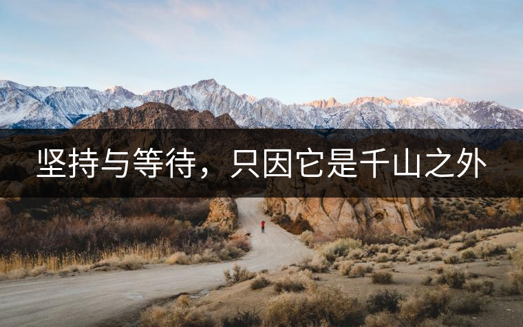 堅持與等待，只因它是千山之外