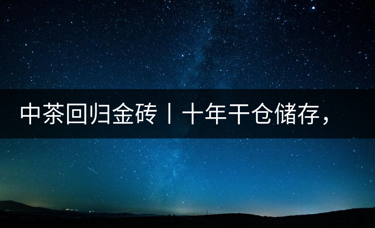 中茶回歸金磚丨十年干倉(cāng)儲(chǔ)存，只為你回眸一笑