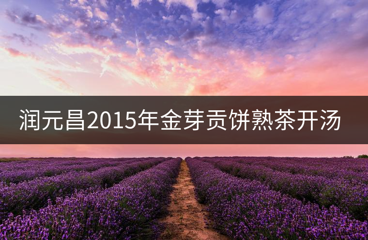 潤元昌2015年金芽貢餅熟茶開湯評測